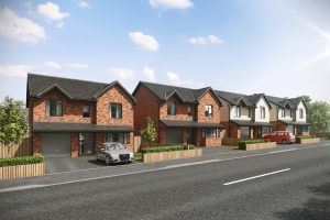 CGI of new build detached homes for sale in Bleak Hill in Windle from Henderson Homes
